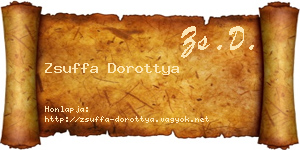 Zsuffa Dorottya névjegykártya