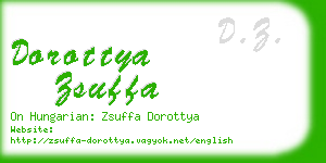 dorottya zsuffa business card